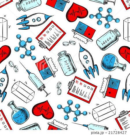 Science and laboratory research seamless pattern 21728427