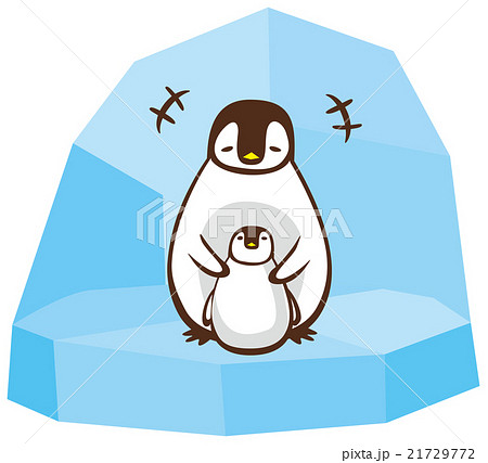 ペンギン 親子のイラスト素材