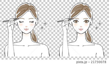 眉毛をかく女性イラスト2のイラスト素材 [21730078] - PIXTA
