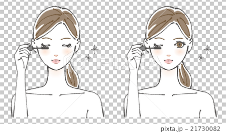 マスカラをつける女性イラスト2 マスカラをつける女性イラスト2 21730082