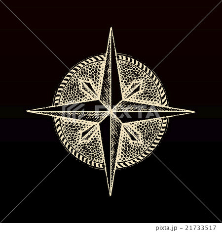 Hand drawn compass wind rose symbol Hand drawn compass wind rose symbol 21733517