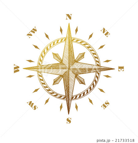 Hand drawn compass wind rose symbol Hand drawn compass wind rose symbol 21733518