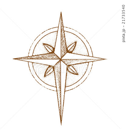 Hand drawn compass wind rose symbol Hand drawn compass wind rose symbol 21733540