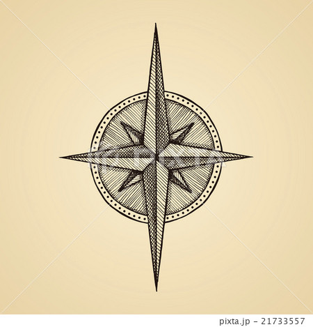 Hand drawn compass wind rose symbol Hand drawn compass wind rose symbol 21733557