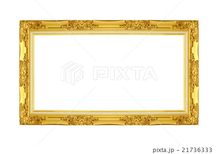 gold picture frame. Isolated over white background 21736333