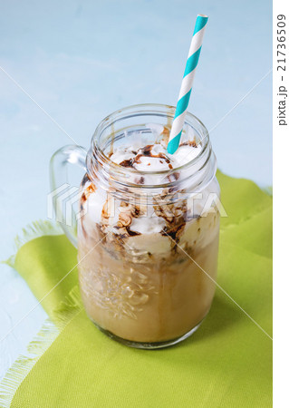 Ice coffee with cream 21736509