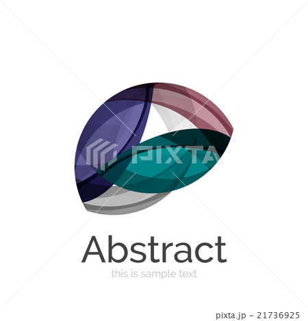 Circle logo. Transparent overlapping swirl shapes Circle logo. Transparent overlapping swirl shapes 21736925