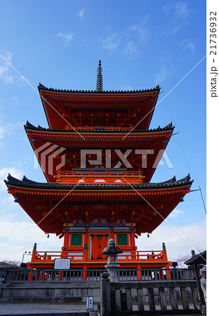 【世界遺産 古都京都の文化財】【西国三十三所】第十六番　清水寺の三重塔　京都府京都市東山区 21736932