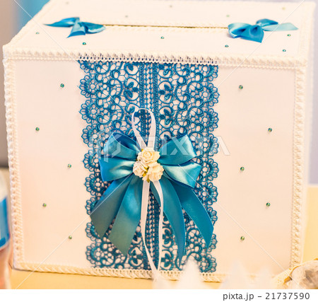 colorful gift box on the table.  21737590