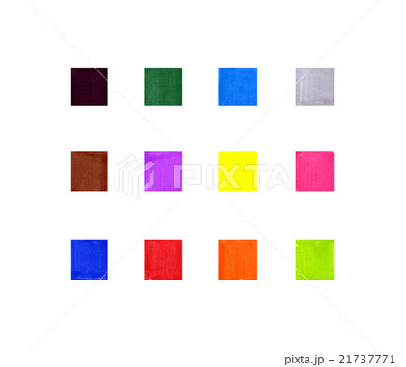 Set of abstract colorful square textures on white Set of abstract colorful square textures on white 21737771