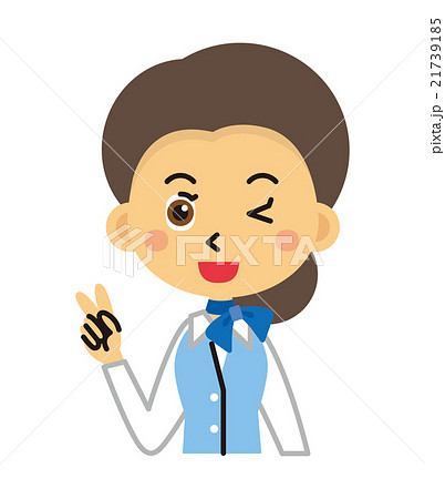 スタッフ　女性　CA　受付嬢【三頭身・シリーズ】 21739185