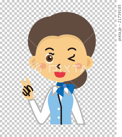 スタッフ　女性　CA　受付嬢【三頭身・シリーズ】 21739185