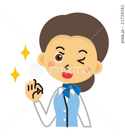 スタッフ　女性　CA　受付嬢【三頭身・シリーズ】 21739281