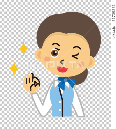 スタッフ　女性　CA　受付嬢【三頭身・シリーズ】 21739281