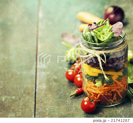 Healthy Homemade Mason Jar Salad 21741207