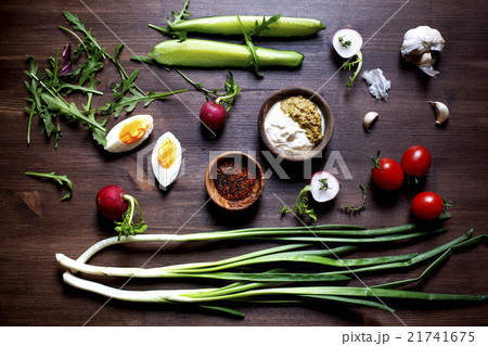 Vegetables on rustic table 21741675