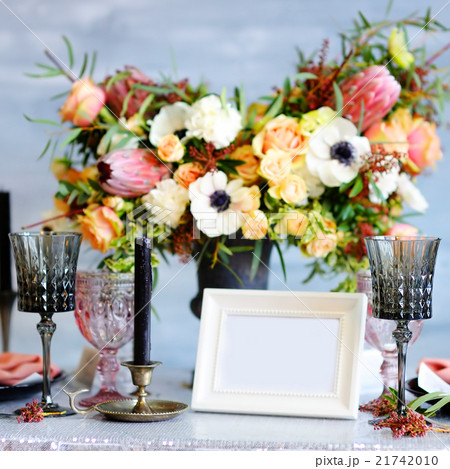 Table set for wedding reception 21742010