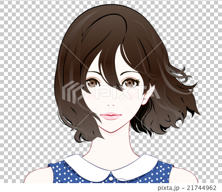 女性面部表情/嚴重/夏天的衣服/長頭髮 21744962