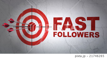 Business concept: target and Fast Followers on Business concept: target and Fast Followers on 21746265