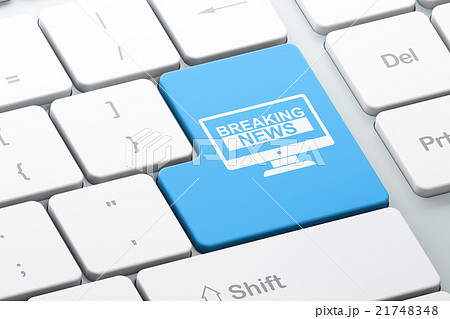 News concept: Breaking News On Screen on computer 21748348