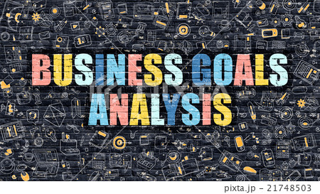 Business Goals Analysis on Dark Brick Wall. 21748503