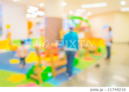 image of abstract blurred kids at indoor public ' s playground image of abstract blurred kids at indoor public ' s playground 21749216