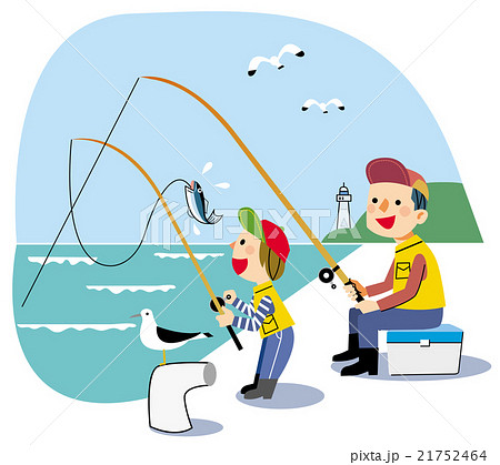 釣り 海釣りのイラスト素材 21752464 Pixta