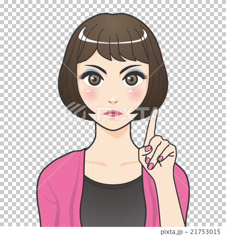 ショートボブの女の子　喜怒哀楽シリーズ 21753015
