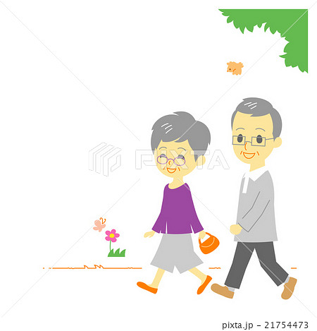散歩する老夫婦 21754473