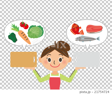 まな板と食材 21754724
