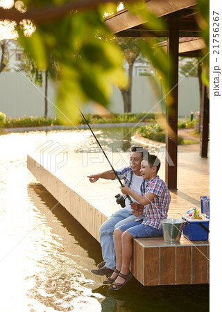 Enjoying fishing Enjoying fishing 21756267