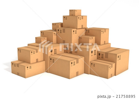 Stacks Of Cardboard Boxesのイラスト素材