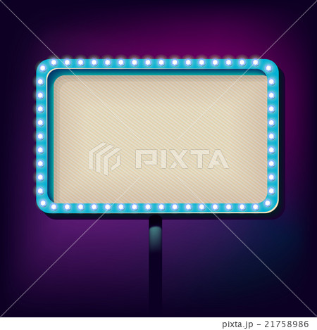 Night retro sign with lights 21758986
