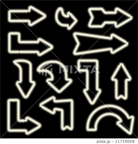 Set neon arrows of different shapes 21759008