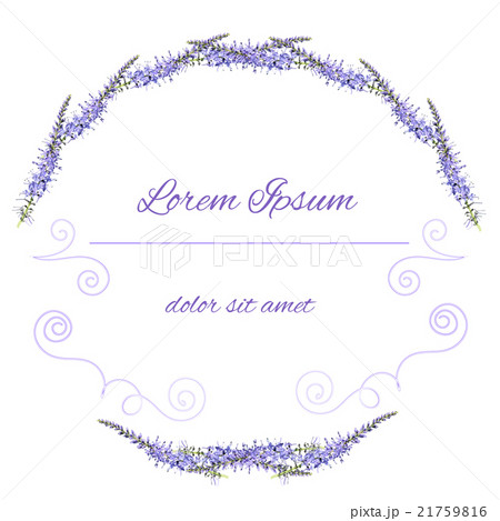 Vector purple floral frame. Flower illustration 21759816