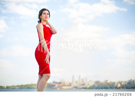 Woman in red dress Woman in red dress 21760208