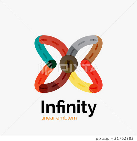 Vector infinity logo, flat colorful design 21762382