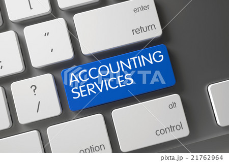 Blue Accounting Services Keypad on Keyboard. 21762964
