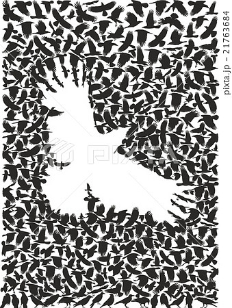 Crow from a flock of crows 21763684