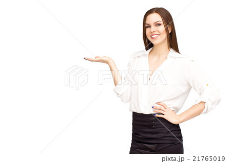 Business woman point up Business woman point up 21765019