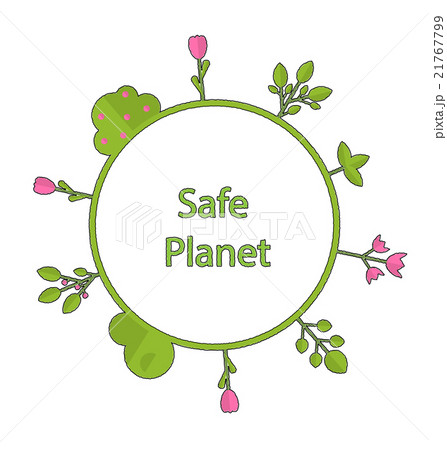 Frame form circle green earth plant flower cry Frame form circle green earth plant flower cry 21767799