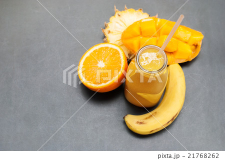 Smoothie Fruits Orange Banana Mango Pine apple 21768262