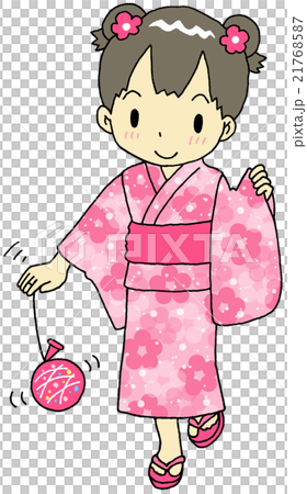 浴衣　水風船　女の子 21768587
