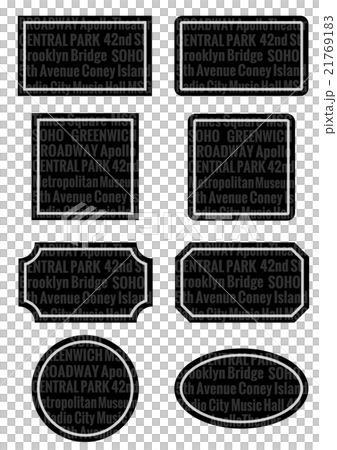 ラベル枠　ブルックリンスタイル風 21769183