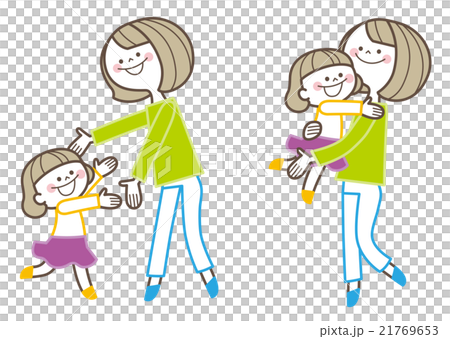 Parent And Child Hugs Stock Illustration