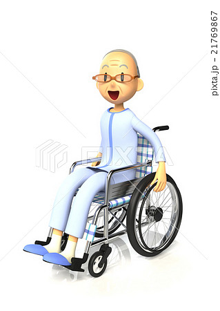 車椅子を使っている老人 21769867