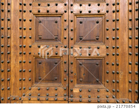 Ancient Wooden Door with Studs Ancient Wooden Door with Studs 21770854