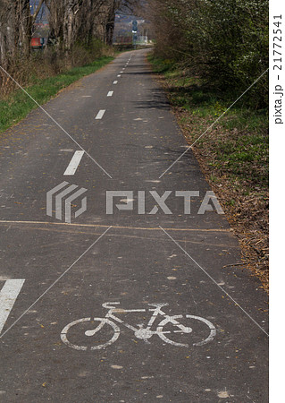 Road for bicycles cross a country 21772541