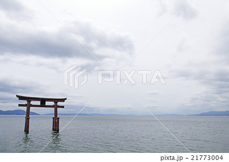 白鬚神社　湖中大鳥居 21773004