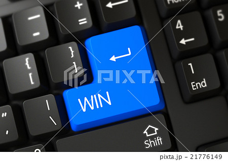 Keyboard with Blue Key - Win. Keyboard with Blue Key - Win. 21776149